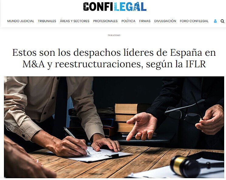 Estos son los despachos lderes de Espaa en M&A y reestructuraciones, segn la IFLR